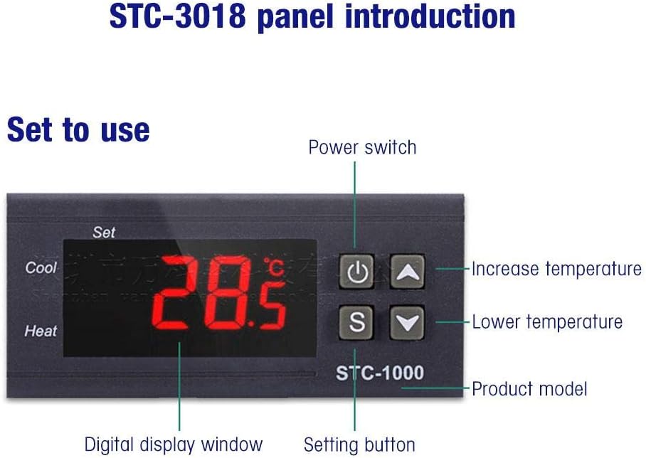 STC-1000 Control Panel Layout