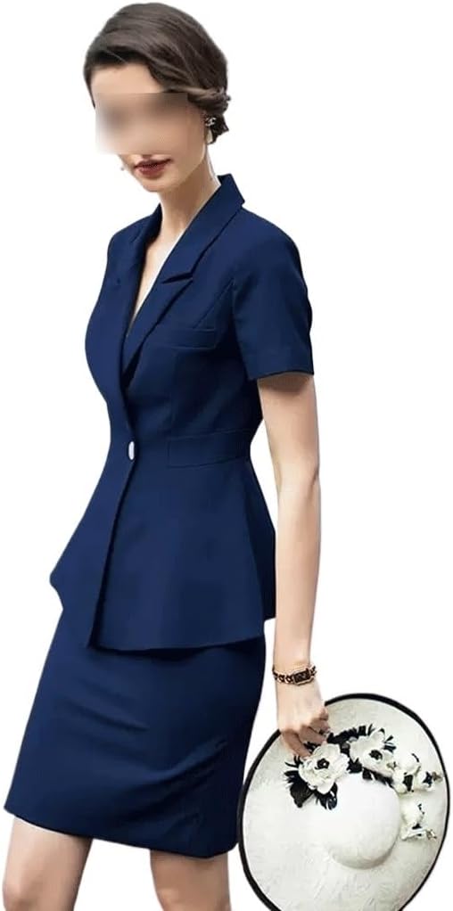White-Collar Formal Wear Short-Sleeved Suit Dress Professional Women's Fashion Temperament