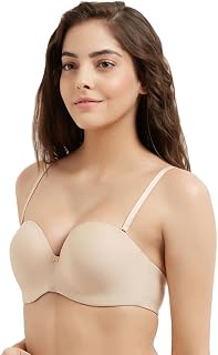 Wacoal Women’s Basic Mold |Padded|Wired |Half Cup|Everyday Wear|Strapless |Multiway Bra Price In India