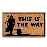 MAINEVENT This is The Way Door Mat 30x17 Inch, S Wars Doormat Outdoor Coir for Covered Porch and Patio, w/Non-Slip PVC Backing, Welcome Mat Geek Decor Nerd Gift