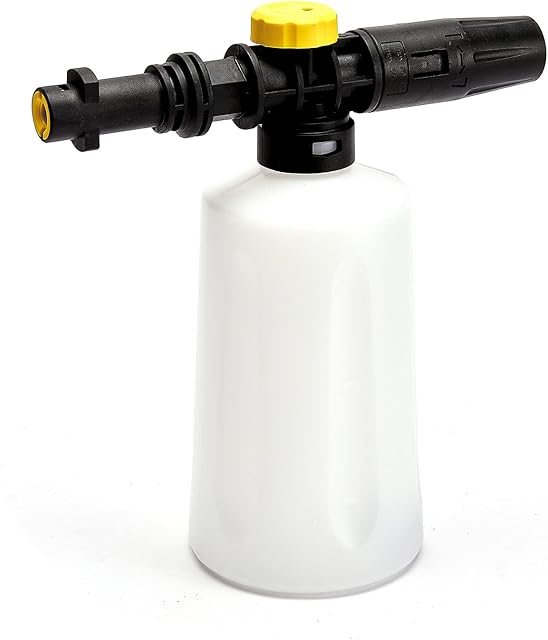 YUET Jet Bottle Snow Foam Lance Cannon Washer for Karcher K2 K3 K4 K5 K6 K7 Soap Generator High Pressure Car Foamer Wash Adjustable Sprayer Nozzle 750ML