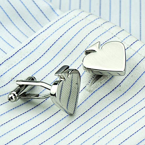Daesar Mancuernillas de Cobre para Hombre Poker Corazón miniatura 2