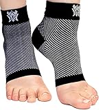 Bitly Plantar Fasciitis Compression Socks for Women & Men - Best Ankle Compression Sleeve, Nano Brace for Everyday Use - Provides Arch Support & Heel Pain Relief (Black, Medium)