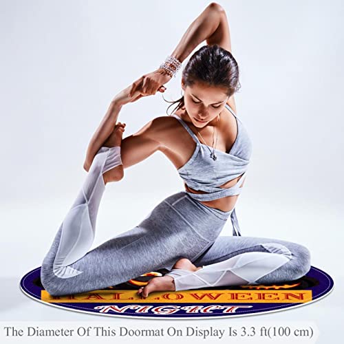 Tapis de sol circulaire Halloween antidérapant pour entrée propre - 6