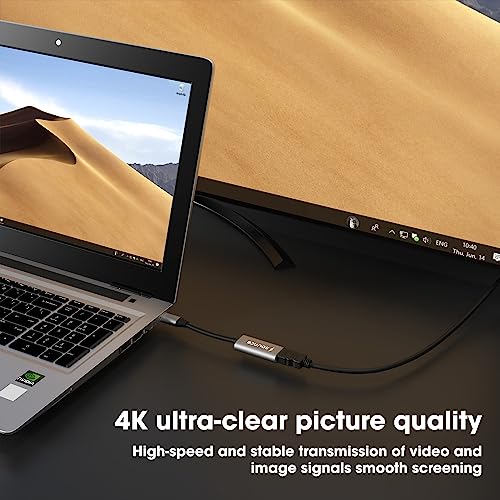 Image of Sounce Type C to HDMI Adapter, Type C to 4K Adapter (Thunderbolt 4 Compatible) with Video Audio Output for MacBook pro laptops, Compatible with All Smartphones and Tablet (Grey)