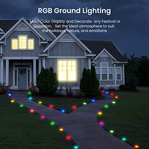 Ambicasa Outdoor Ground Lights 15 Pack, Rgb Garden Lights 42Ft Multicolor Pathway Lights With Warm White, App Control Walkway Lights, Ip67 Waterproof Landscape Lighting For Yard, Patio, Lawn Decor #TOP1