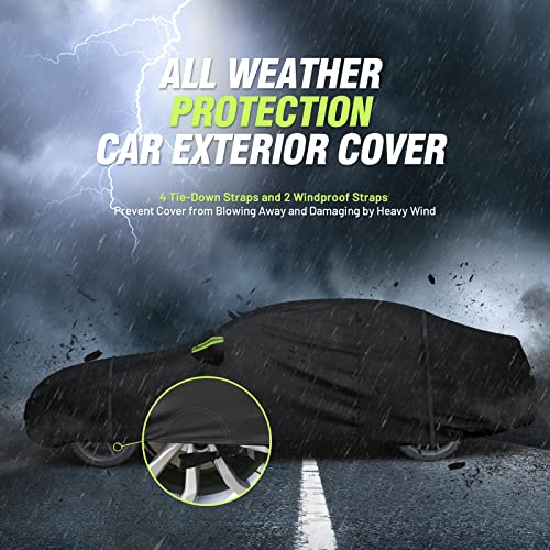 Favoto Sedan Car Cover Waterproof All Weather for Automobiles 6 Layers