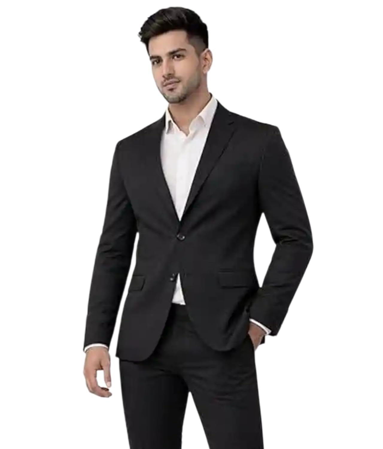 men bazar Solid Single Breasted Men Blazer, Formal, Festive and Wedding, Black, Flap Pocket, Back Side Double Vent-picture-37