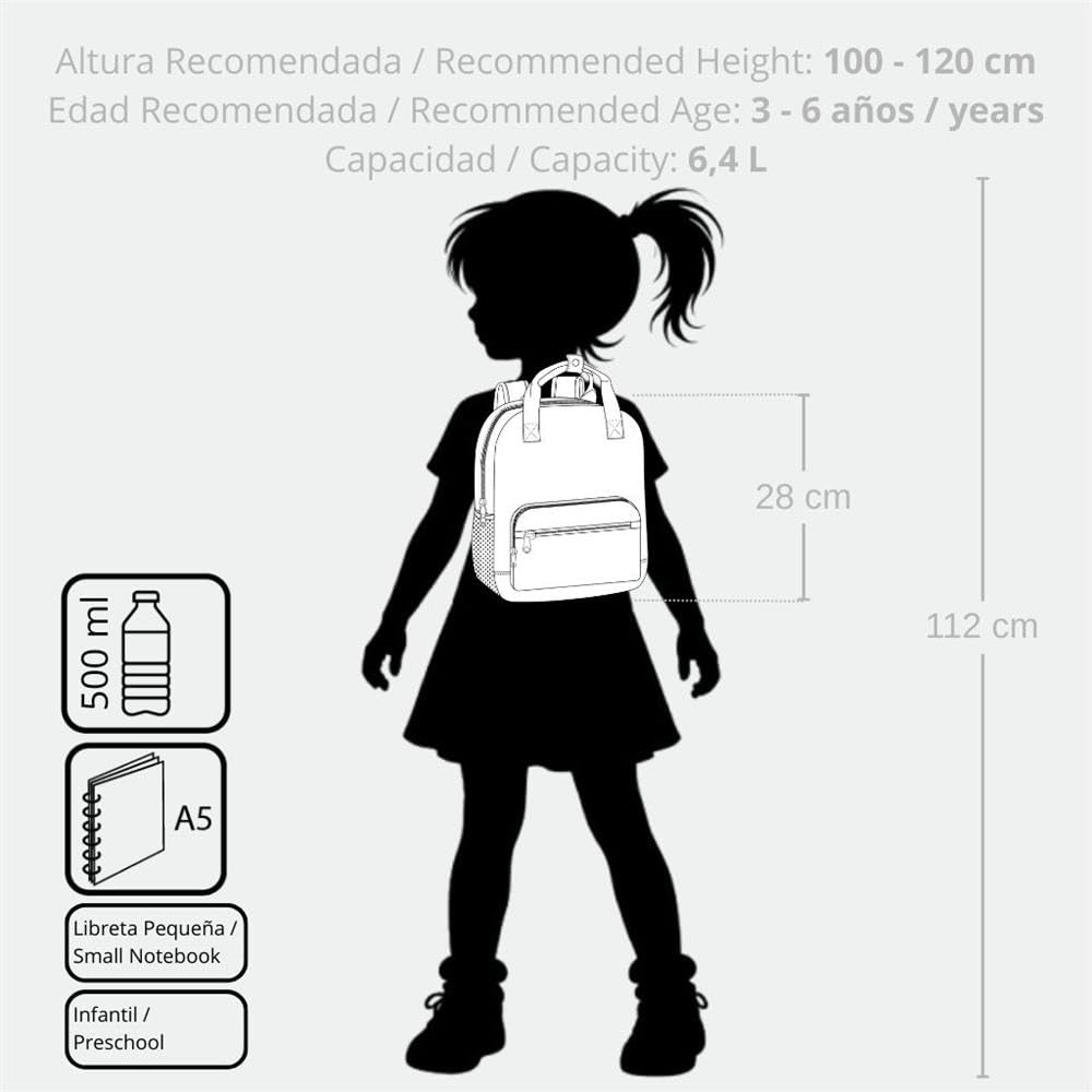 Enso Bonjour Mochila Preescolar con Carro Rosa 23x28x10 cms Poliéster 6,44L