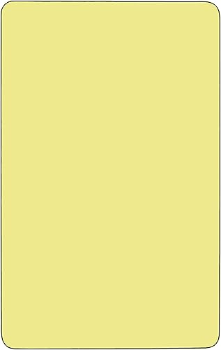 Miniatura 2 de Flash Furniture Wren - Mesa de actividades laminada térmica rectangular amarilla de 30 pulgadas de ancho x 72 pulgadas de largo, patas ajustables