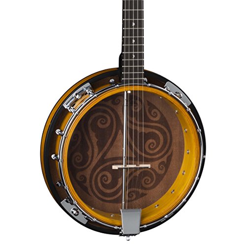 Luna Celtic 5-String Banjo, Tobacco Burst