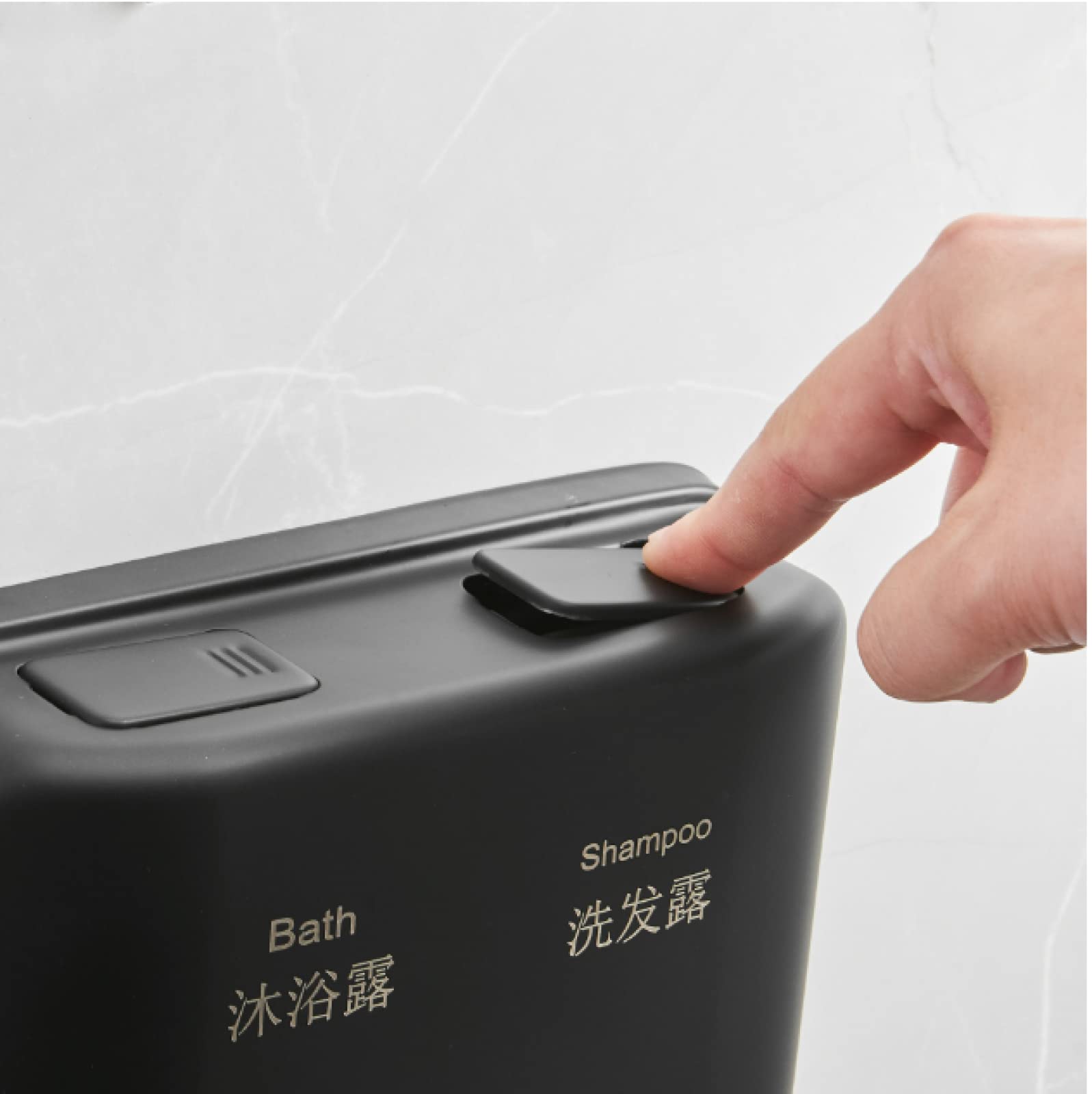 Distributore di sapone a doppia estremità dell'hotel in acciaio inossidabile scatola di sapone a parete 1500ML dispenser per bottiglie di disinfettante per le mani, modello rotondo spazzolato