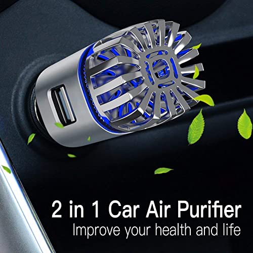 YAGVIZ Car Air Purifier with Dual Port Mobile Charger - Image 3