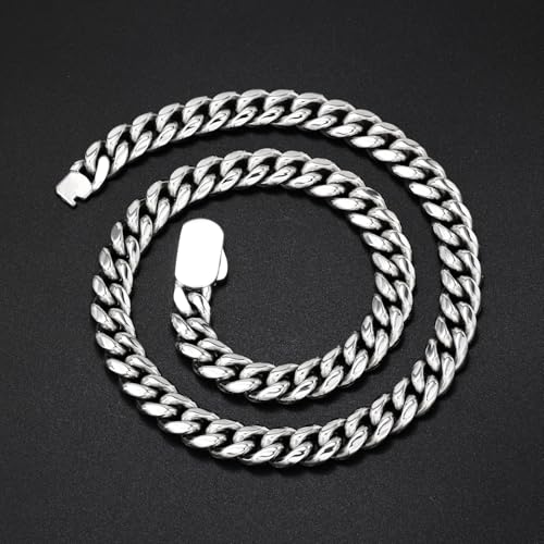 FEEL STYLE Cuban Link Chain for Men Women - Stainless Steel Cuban Chain Necklace - Silvr Mens Chain Necklaces Miami Curb Chain Necklace - 6/8/10mm Cuban Chain Hip Hop Jewelry 18/20/22/24Inch4