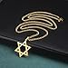 Siopue Star of David Necklace for Men Six Point Star Necklaces for Best Friends Birthday Gifts for Son Grandson Hexagonal Necklace for Christians
