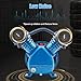 CRYBY 2200W 3HP Air Compressor Pump Head, Twin Cylinder Piston Style Splash Lubrication Pump with Nozzle, Cast Iron Air Compressor Piston Pump Replacement, Exhaust Capacity 250L/Min(8.8cfm), 1050Rpm