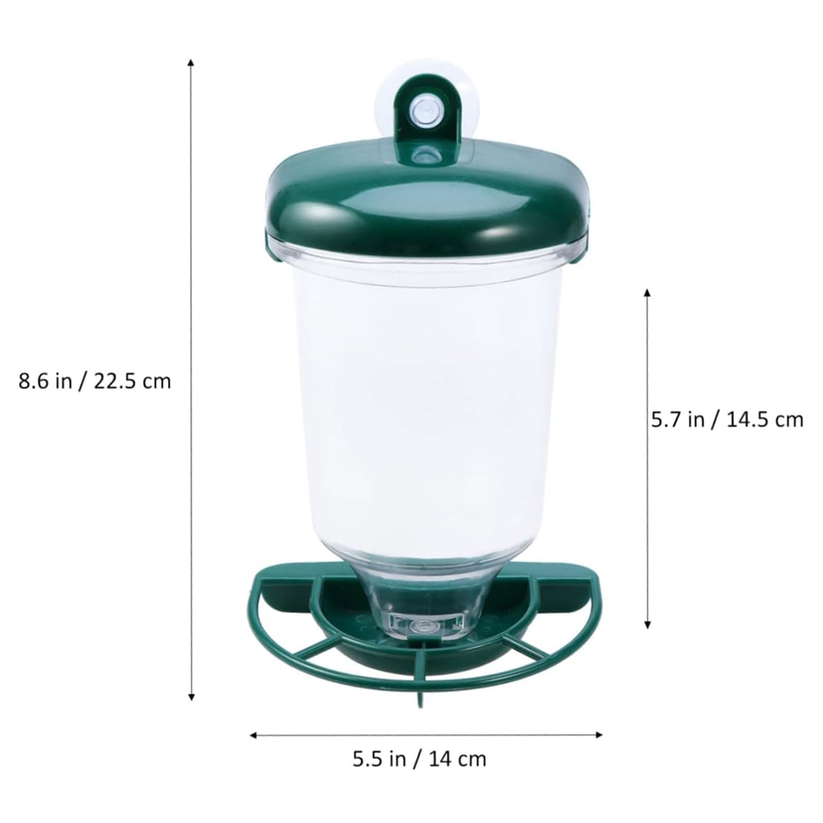 esmen Comederos Comederos para pájaros para Exteriores, comedero para pájaros Colgante con Ventosa, alimentador semiautomático para jardín, 1 ud.