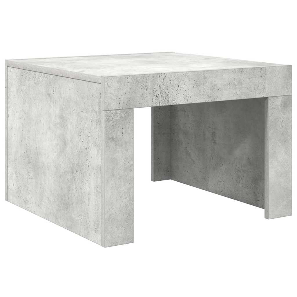 Bout de canapé moderne gris béton avec plateau stable de salon