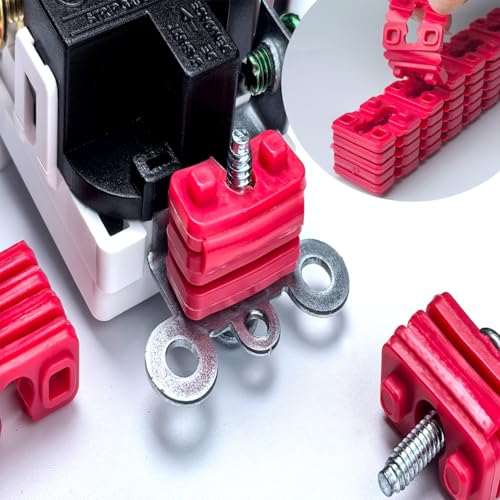 Image of 96PCS Switch and Receptacle Spacers, Outlet Spacers for Loose Outlet Plug Fix, Electric Wall Switch - Receptacle Extenders,Stackable Spaceranda and Sockets Plugs Washer Screws.