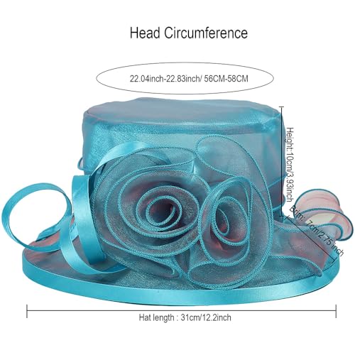 Sombrero de ala ancha de organza Kentucky miniatura 3