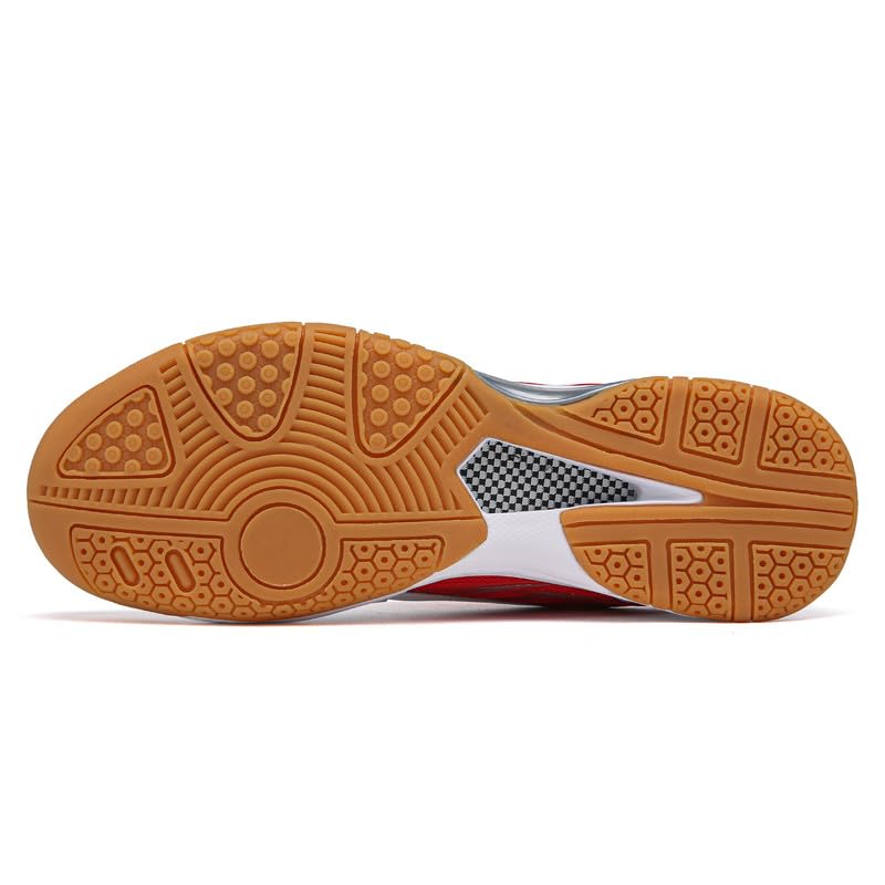Tennis Shoes Lightweight Pickleball All Court Shoes Indoor Outdoor Badminton Sneaker with Arch Support Court Training Red4
