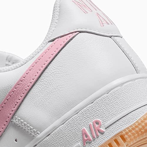 Nike Men's Air Force 1 Low Shoe, White/Pink-gum Yellow-metallic, 9 | Image 3