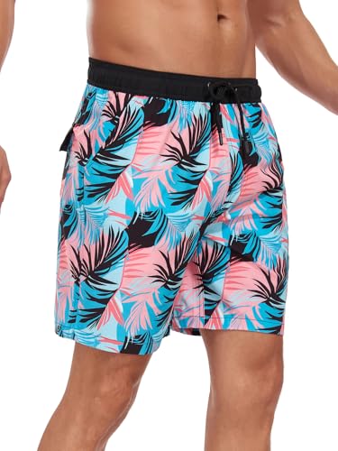 Men's Swimming Trunks 7" Quick Dry Swim Shorts with Compression Liner and Pockets3