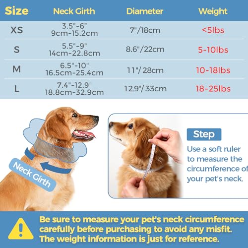 ComSaf Soft Dog Recovery Collar, Protective Adjustable Pet Cone Collar for After Surgery, Comfortable Lightweight Elizabethan Collar for Small Dog Cat Prevent from Licking Wounds, Not Block Vision ComSaf Soft Dog Recovery Collar, Protective Adjustable Pet Cone Collar for After Surgery, Comfortable Lightweight Elizabethan Collar for Small Dog Cat Prevent from Licking Wounds, Not Block Vision