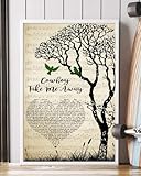 YAASIMOULE Póster de la canción Cowboys Take Me Away corazón árbol pájaros arte pared decoración del hogar