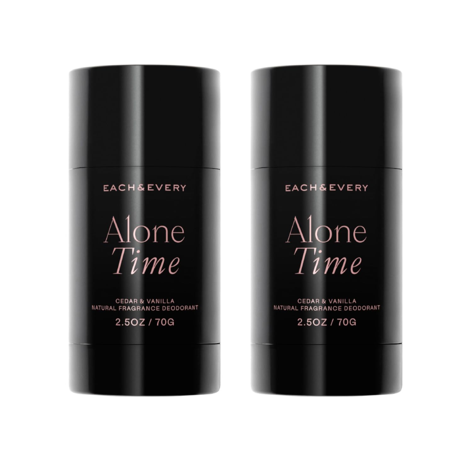 Each & Every Aluminum Free Deodorant for Men & Women, Cedar & Vanilla - All Natural Deodorant for Sensitive Skin, EWG Verified - Clean, Baking Soda Free, Plant-Based Fragrance - 2.5oz, 2 Pack