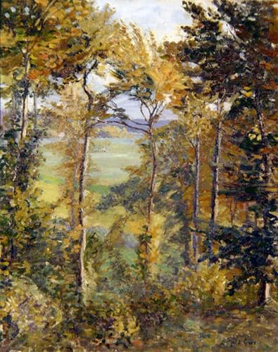 Paysage boisé à Tibermont Neuville toile Spencer Frederick pour décoration murale chambre