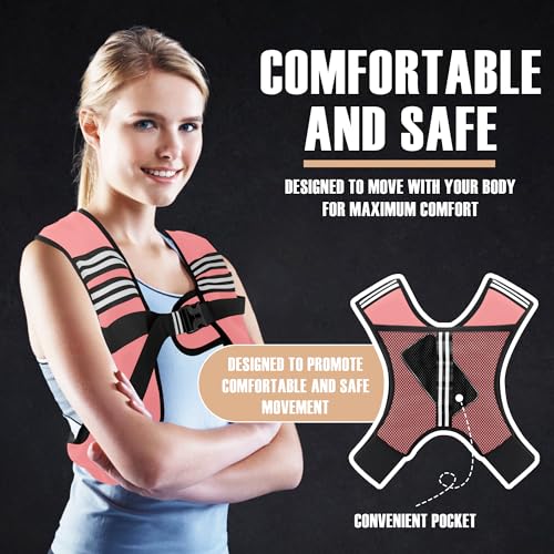 Image of NATURELUX Weighted Vest Men or Women - 5 /10 /15 /20 /25 /30lbs Weights with Reflective Stripe, Weighted Vest for Workout Equipment for Strength Training Running - Walking Weight Loss