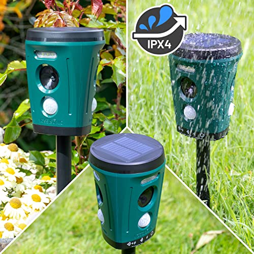 VOSS.sonic „360 Fusion“ - 360 Grad Ultraschall Katzenschreck, Marderschreck, Outdoor-Tiervertreiber gegen Marder, Katzen, Hunde, Reiher, Waschbären