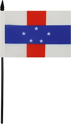 Miniatura 127 de Bandera de mesa Colombia 5'' x 8'' - Bandera de escritorio colombiana 8.3 x 5.5 in - Barra y base de plástico negro - AZ FLAG