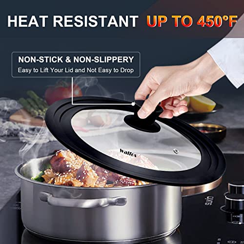Walfos 2 Pack Universal Silicone Pot Lid Replacement Knob, Heat Resistant Pan Lid Holding Handles, BPA Free - Image 3