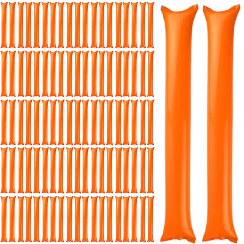 Cheerleading boom stick et bâton de supporter gonflable orange pour match de basket-ball x100