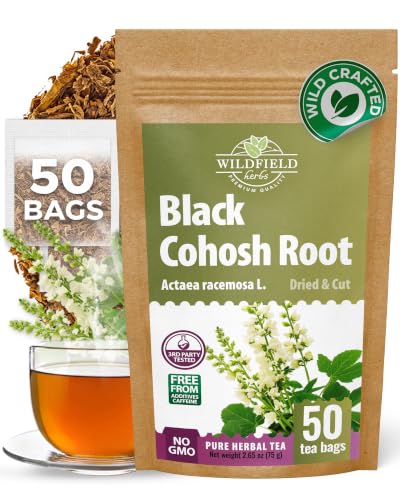 50 bags Black Cohosh Tea Black Cohosh Root Herbal Tea (Actaea racemosa) - 50 Count 2 g Tea Bags Herb Tea Cohosh