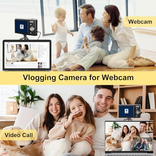 4K Digital Camera, 48MP Vlogging Camera for Photography and Video, 16X Digital Zoom, Rechargeable Small Compact Camera for Kids Adult Beginners Birthday Gifts-Black - Image 6