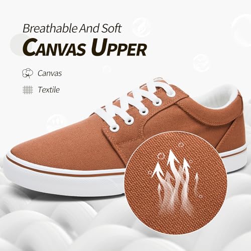Image of BENPAO Mens White Casual Shoes All Black Fashion Sneakers for Men Low Top Lace Up Canvas Shoes