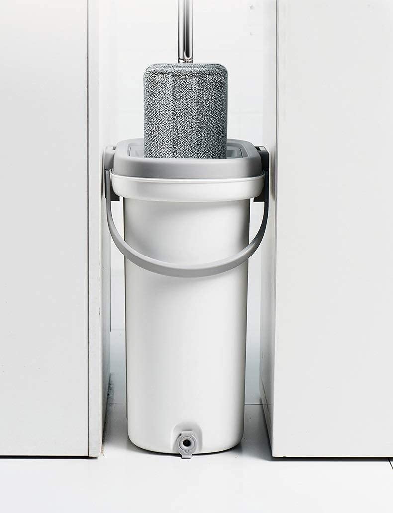 Mop Flat Squeeze Mop and Bucket Mop in microfibra Spin Mop senza mani strizzante Mop pulizia pavimento Mop pulizia umido e secco Autopulente Mop il sistema pulizia professionale dei pavimenti casa