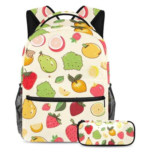 Sac à dos enfant fruits jaunes pour l'école et les sorties du week-end en famille