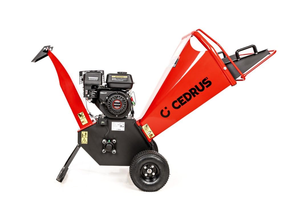 Hahn&Sohn Cedrus RB02 Broyeur d'branches à essence, puissant, mobile, moteur Loncin, 4,1 kW, jusqu'à 100 mm de diamètre, broyeur de jardin, broyeur à bois, broyeur pour branches, jardin, professionnel