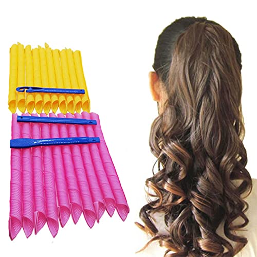 Orgrimmar 20PCS Magic Hair Curlers Curls Styling Kit, DIY No Heat Hair Curlers for Extra Long Hair up to 22" (55 cm)