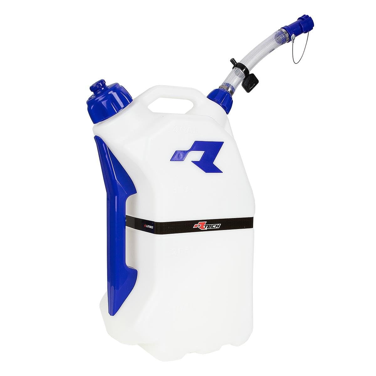 RACETECH TANICA Carburante RTECH 15LT con Tubo Flessibile E Tappo Trasparente-Blu
