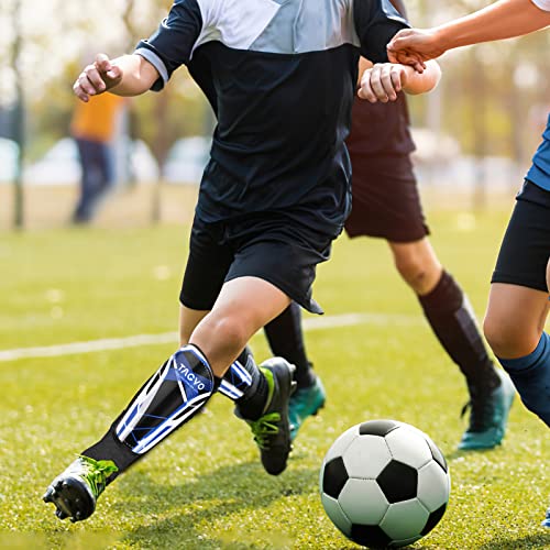 Image of TAGVO Soccer Shin Guards, Kids Youth Adults Soccer Gear with Ankle Sleeves, Soccer Equipment Protection with Hard Protective Shell for Boys Girls