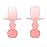 Bumkins Baby Utensils Set, Chewtensils Silicone Spoons for Dipping, Self-Feeding, Baby Led Weaning, Trainer Learning, First Stage Eating, Soft Practice Fork and Spoon, Babies 6 Months, Pink Jelly