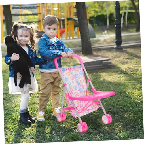 Gatuida Faltbarer Puppenwagen für Leicht und Kompakt Kinderwagen zum Schieben Fördert Fantasievolles Rollenspiel und Fürsorgliches Verhalten für Mädchen und Jungen – Bild 7