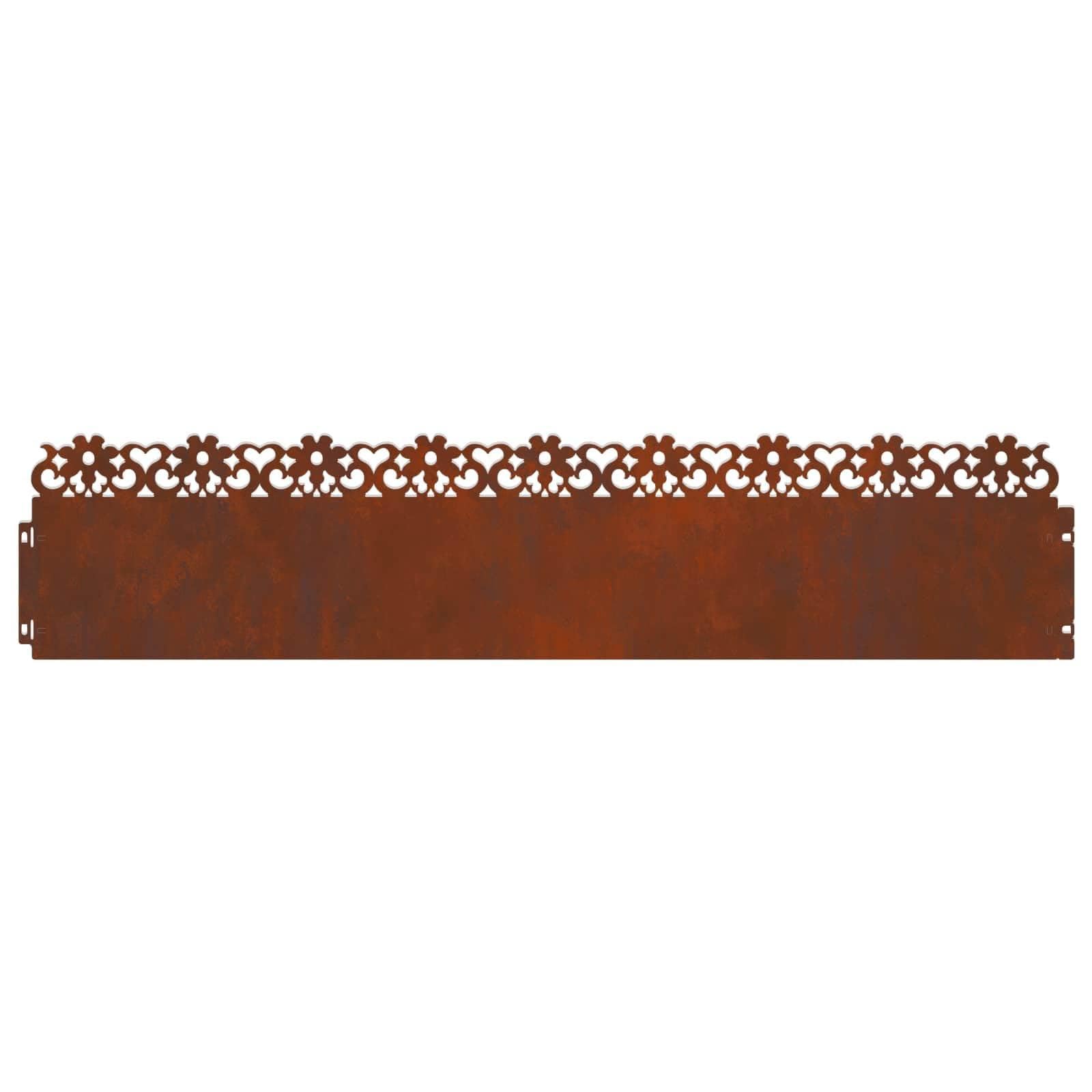 vidaXL Lawn Edgings 30 pcs Rusty 103 x 0.05 x 22 cm Weathering Steel, Modern Garden and Terrace, Durable Lawn Edgings, Outdoor Pathway Edge, Metal Edging, Contemporary Design for Landscaping