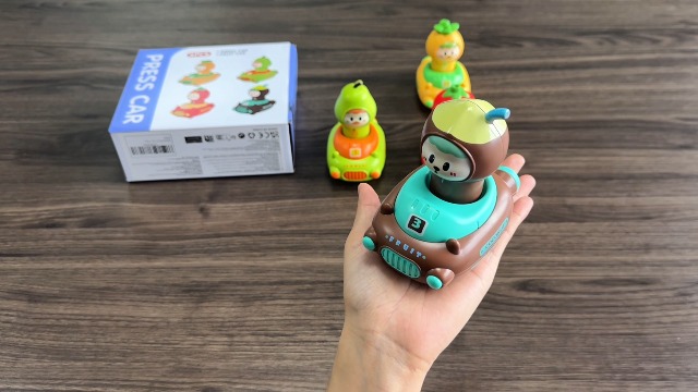 MOONTOY Lot De 4 Voitures Push And Go – Thème Dinosaure – Jouet Éducatif Pour Enfants 1-4 Ans – Sans Batterie