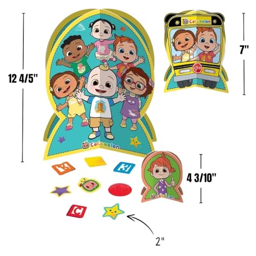 Image of Table Centerpiece Kit (27 Pc Set) - High-Quality & Sturdy, Perfect Party Essential For Themed Parties & Events, Cocomelon